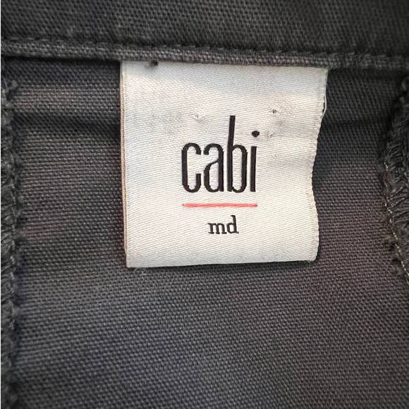 CAbi gray short jacket in Lightweight Cotton Blend with Zipper Front Size Medium - Picture 5 of 7